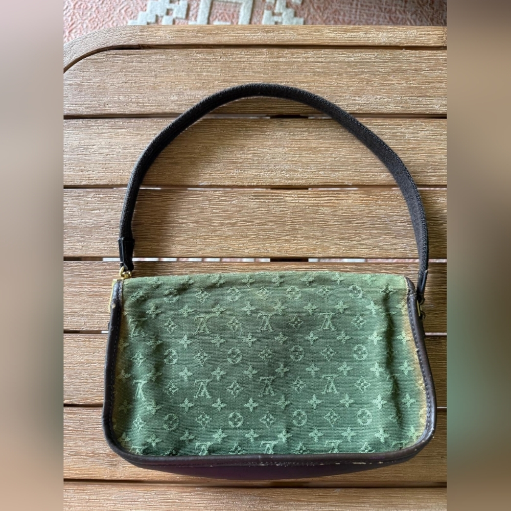 LV Mini Marjorie Louis Vuitton - Authentic - Vintage -Canvas Monogram Khaki 🍀 - Picture 9 of 13